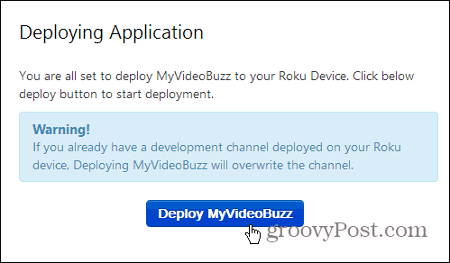 Deploy MyVideoBuzz
