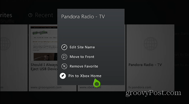 pin to Xbox Home