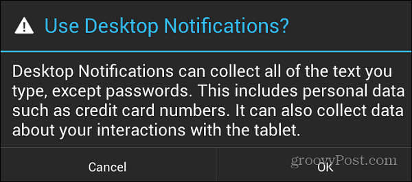 Desktop Notifications Android