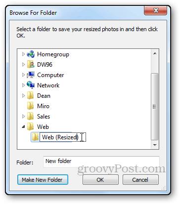 photos resizing tutorial windows live photo gallery resize define directory make new folder browse for folder dialog