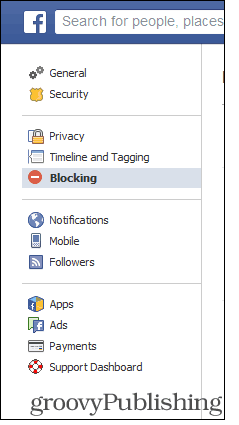 facebook game requests blocking menu