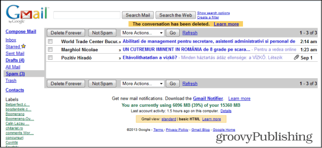Gmail old style html