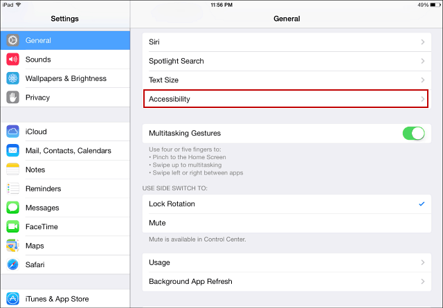 iOS 7 Accessibility