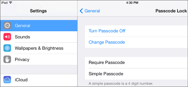 Disable Passcode