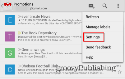 Gmail Android external images settings