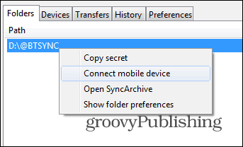 BTSync  android connect