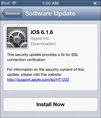 iOS 6 Update