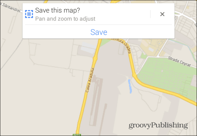 Google Maps save pan