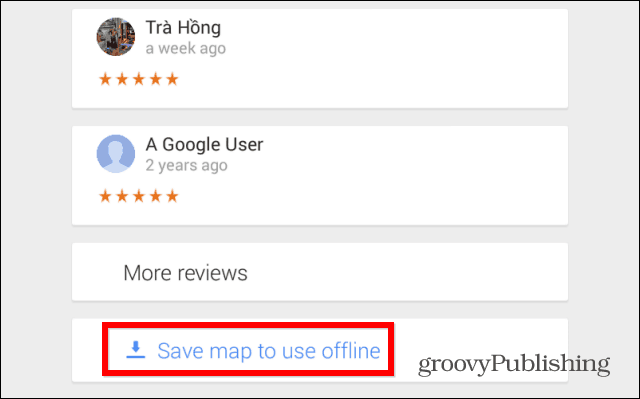 Google Maps save