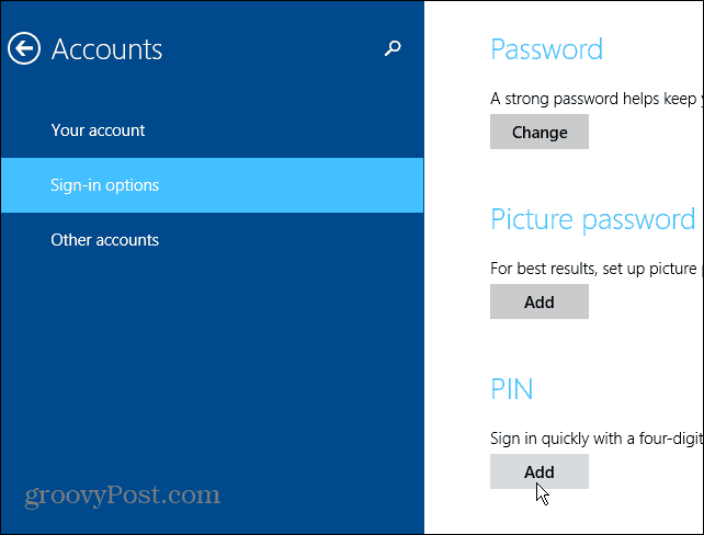 Windows Sign-in Options