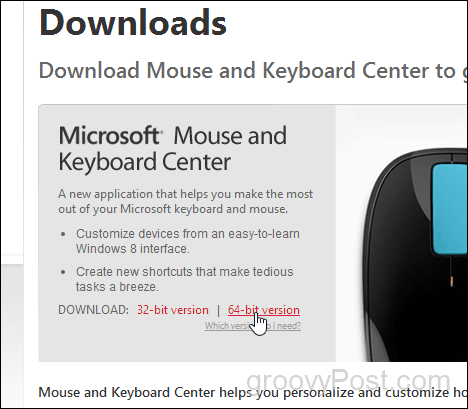 download microsoft mouse and keyboard center