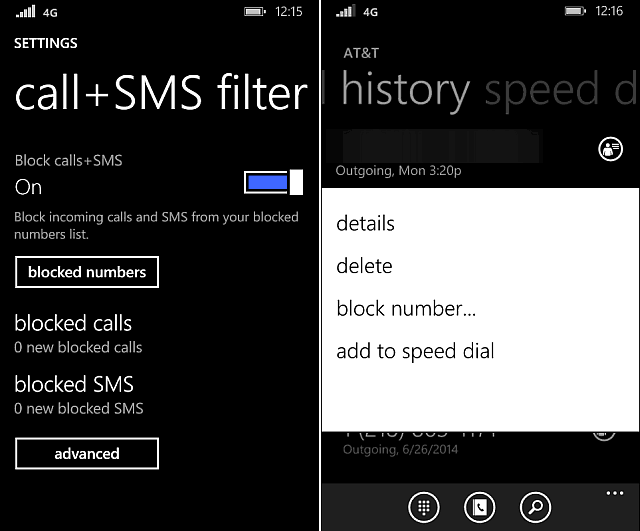 Block Unwanted Phone Calls and SMS on Windows Phone 8.1