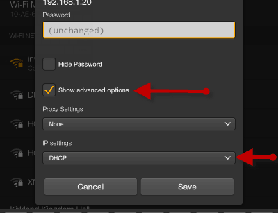 Change Kindle Fire WIFI DNS and IP Settings - Enable Advanced and Click Static