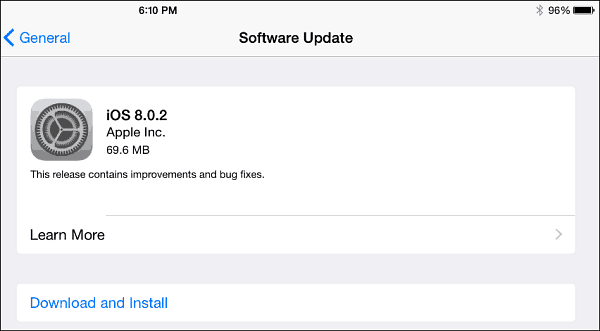 Actualización de iOS 8.0.2