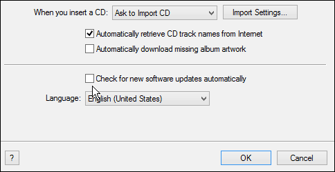 disable Updates