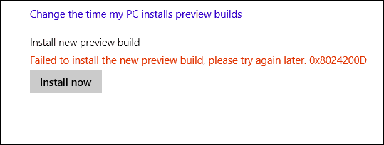 Windows 10 Build error message