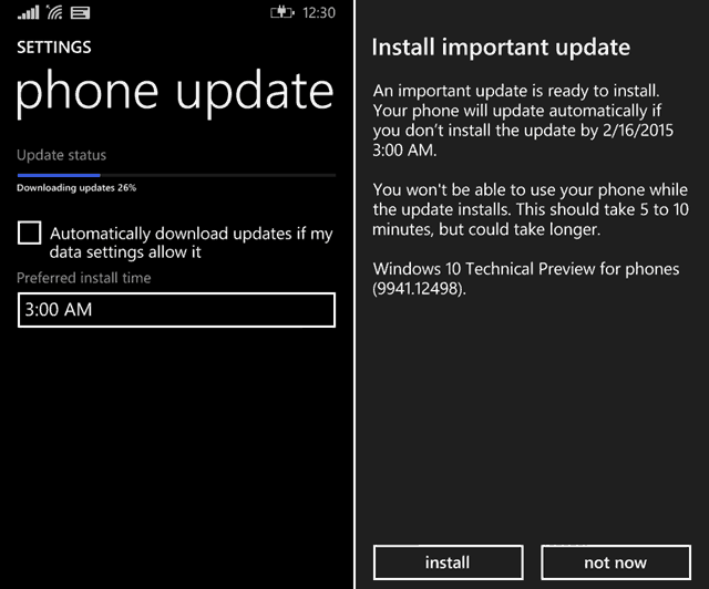 Install Windows 10 Technical Preview for phones