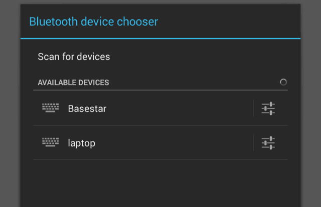 Android Bluetooth device chooser