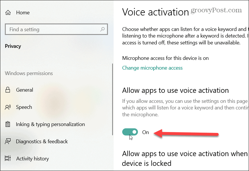voice activation
