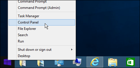 Control Panel của Windows 8