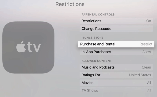 3 restrictions new apple tv