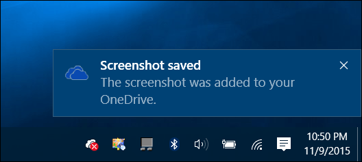 Windows 10 notification