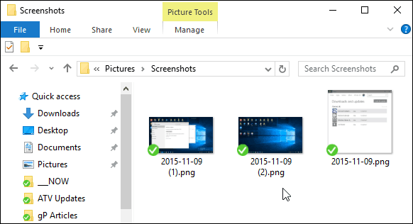 Screenshots on Windows 10 Saved to OneDrive 