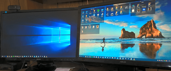 how to set different backgrounds on dual monitors