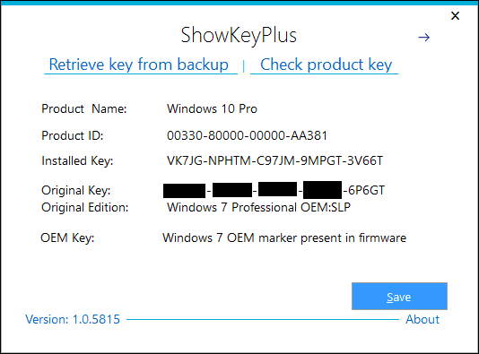 Backup Windows 8.1 Serial Key