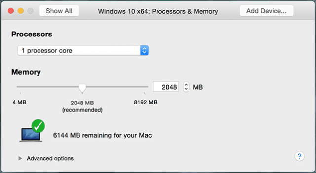 macbook vmware memory