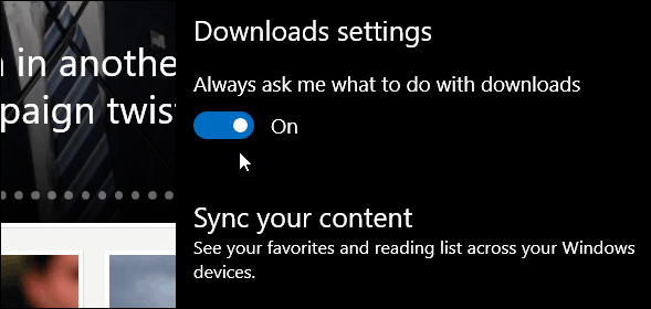 download settings