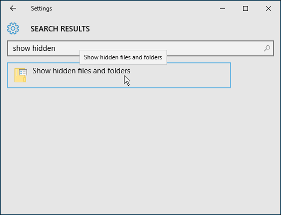 Windows 10 Settings Search