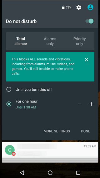 Android Quick Settings Menu