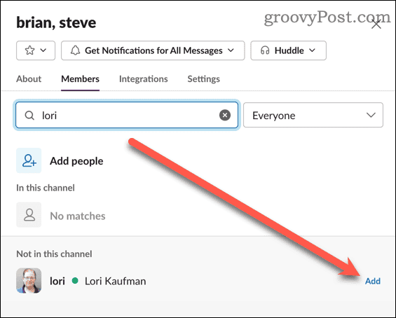 add new user to slack group chat