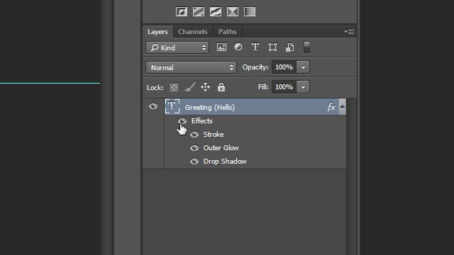 Cheat Photoshop Text Layer Transformations Trick effects enabled layers panel Photoshop