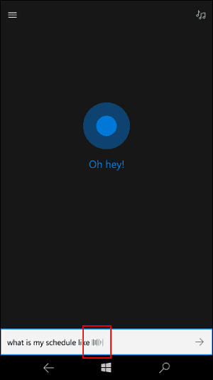 Cortana listening animation