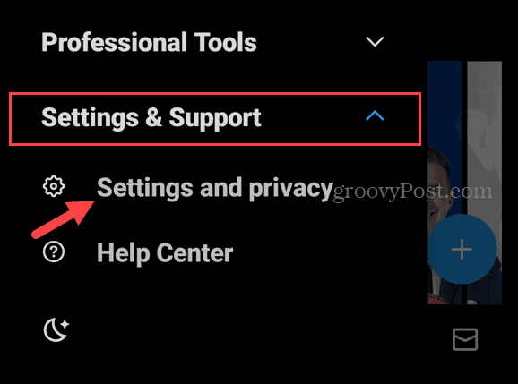 settings and privacy X app