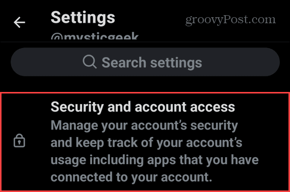 security and account access