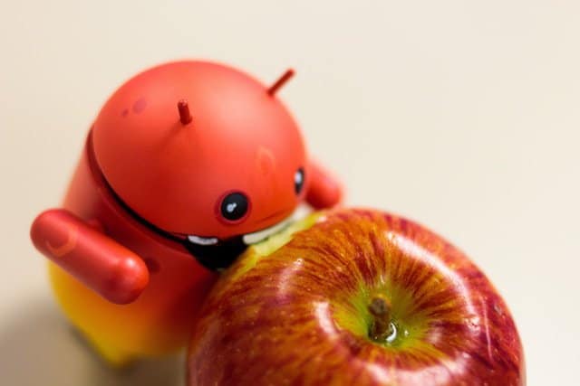 Android eating Apple