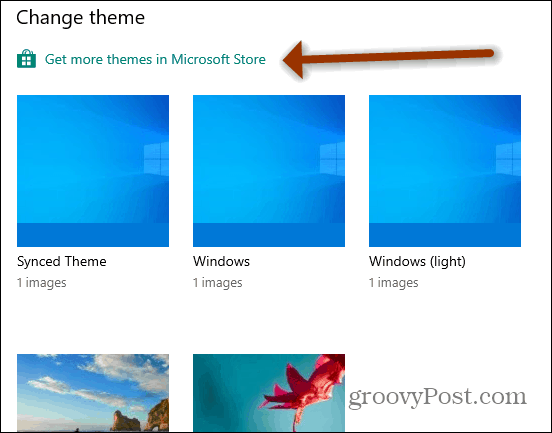 Themes from Microsoft Store