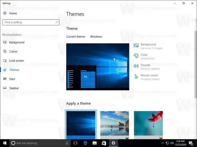 Themes Windows 10 Creators Update 1703