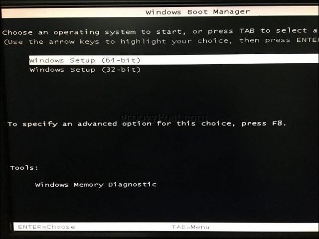 Press any key to boot from usb