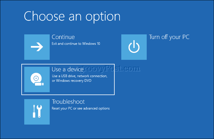 Choose Option to change boot order