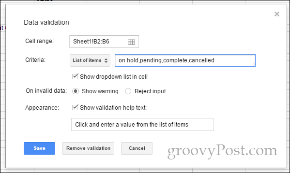 How To Add Google Docs In cell Dropdown and Validation in Spreadsheets - 48