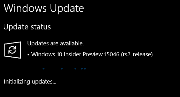 Creators Update Build 15046