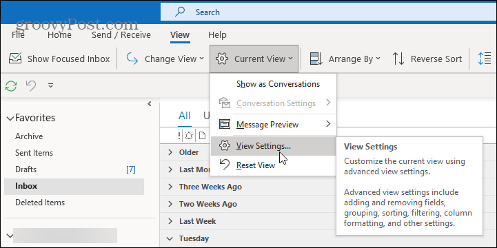  outlook view settings