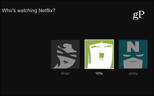 Netflix user profiles