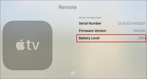 Remote Battery Charge Level