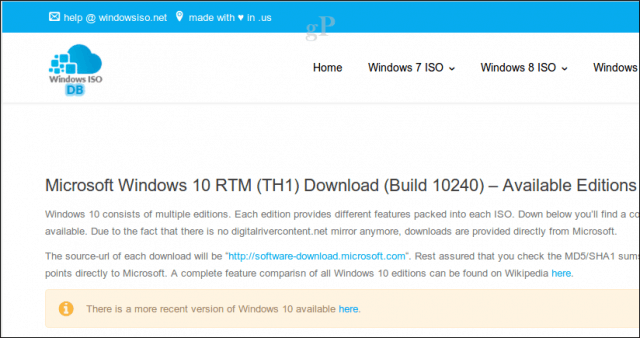 download older version of windows 10