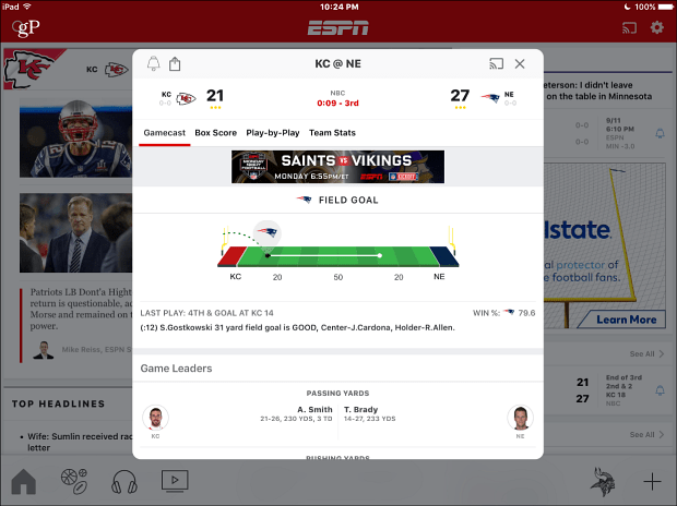 ESPN iOS iPad App